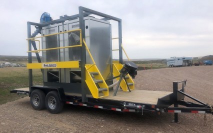 Custom Built Bench Mobile Closed Spiral Grain Cleaner