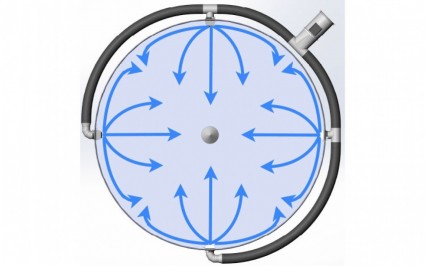 Cross flow aeration cross section